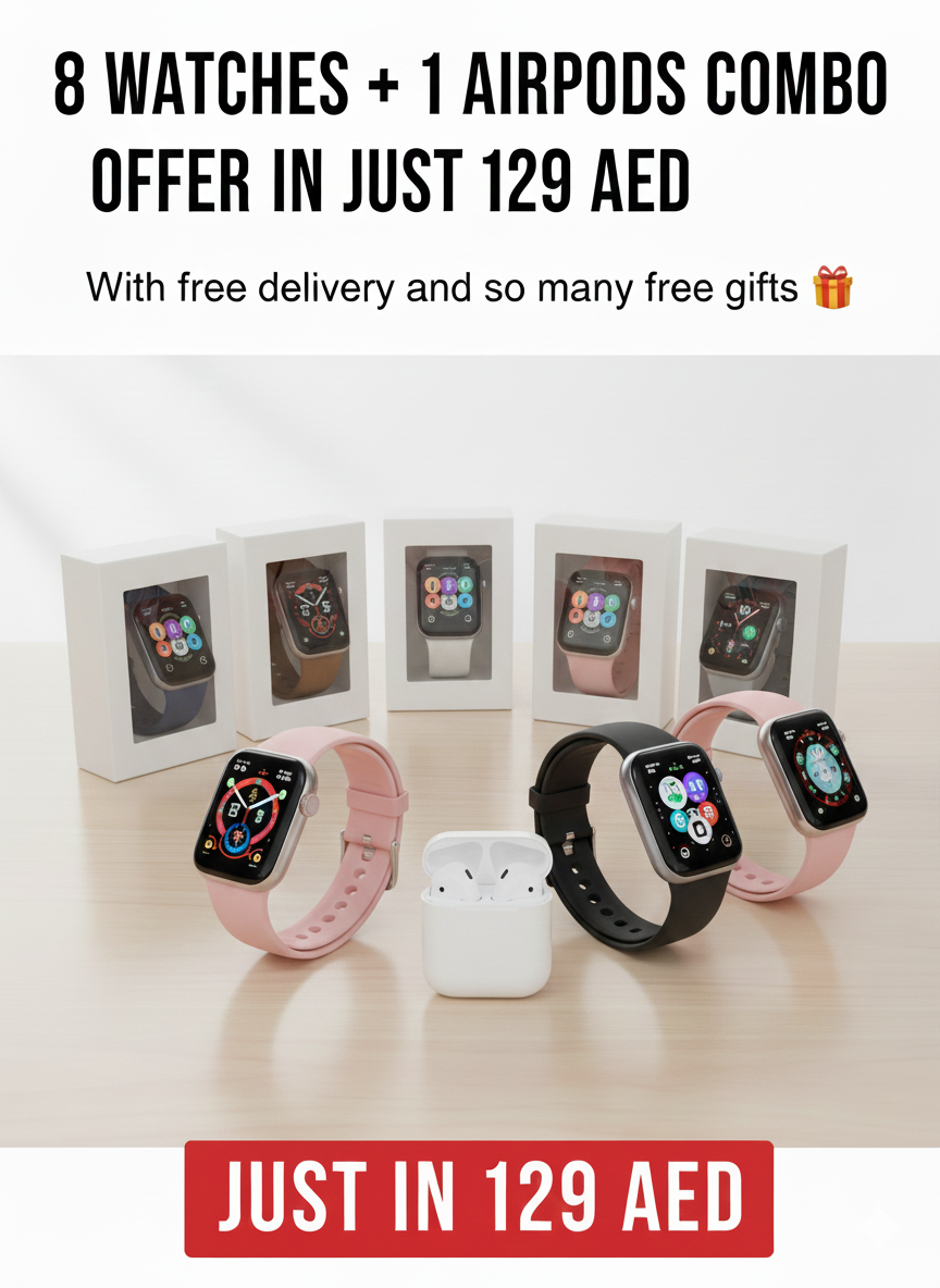 8 Watches + 1 AirPods Combo Offer In Just 129 AED With Free Delivery